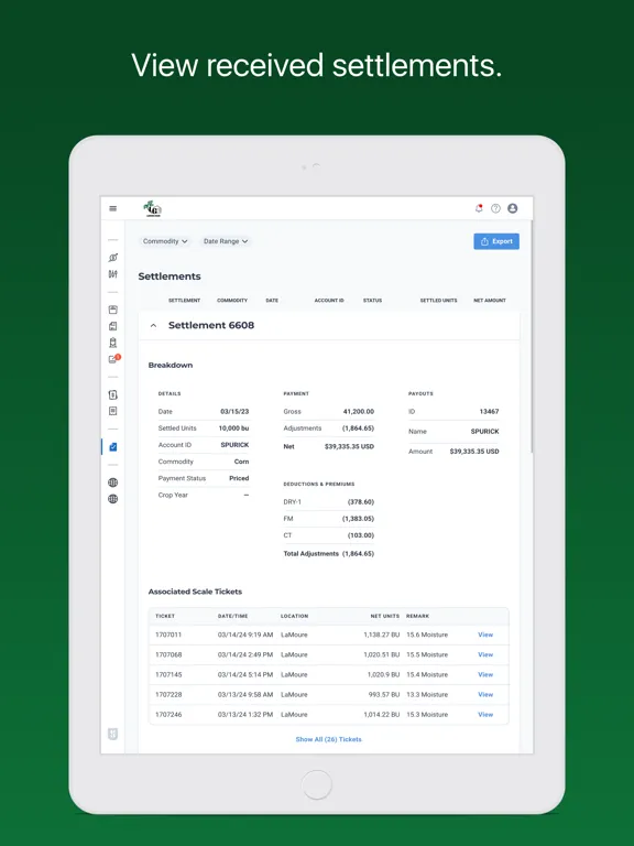 Larson Grain iPad  스크린샷