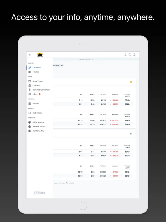 ภาพหน้าจอของ Madison Farmers Elevator iPad 