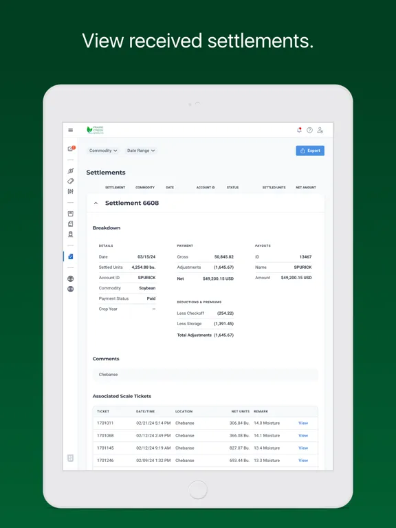 Prairie Creek Grain iPad  سکرین شاٹس
