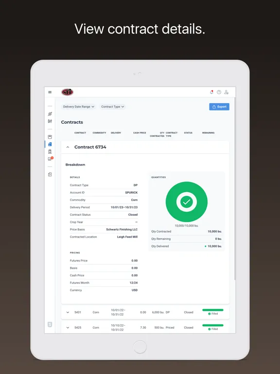 Schwartz Finishing Feedmill iPad  Screenshots