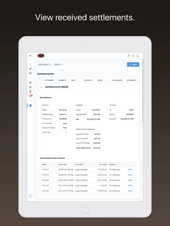 Schwartz Finishing Feedmill iPad  Screenshots