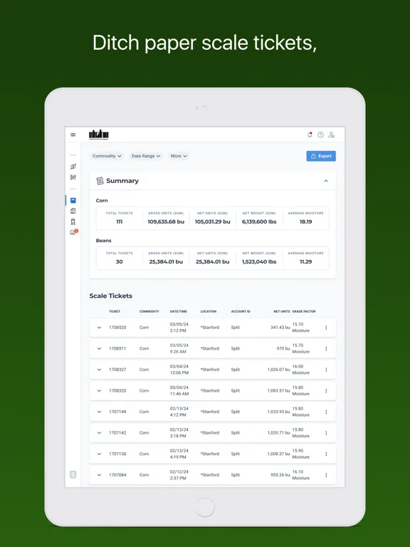 Stanford Grain iPad  Screenshots