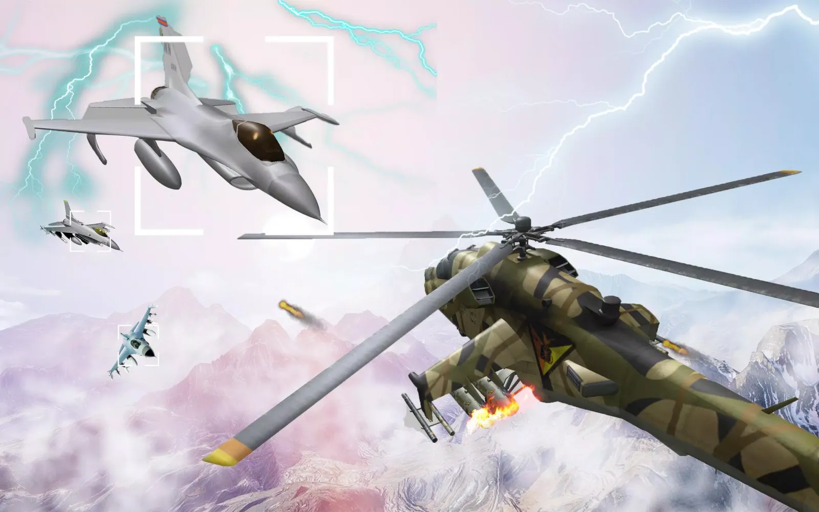 ภาพหน้าจอของ Gunship Helicopter Air Attack