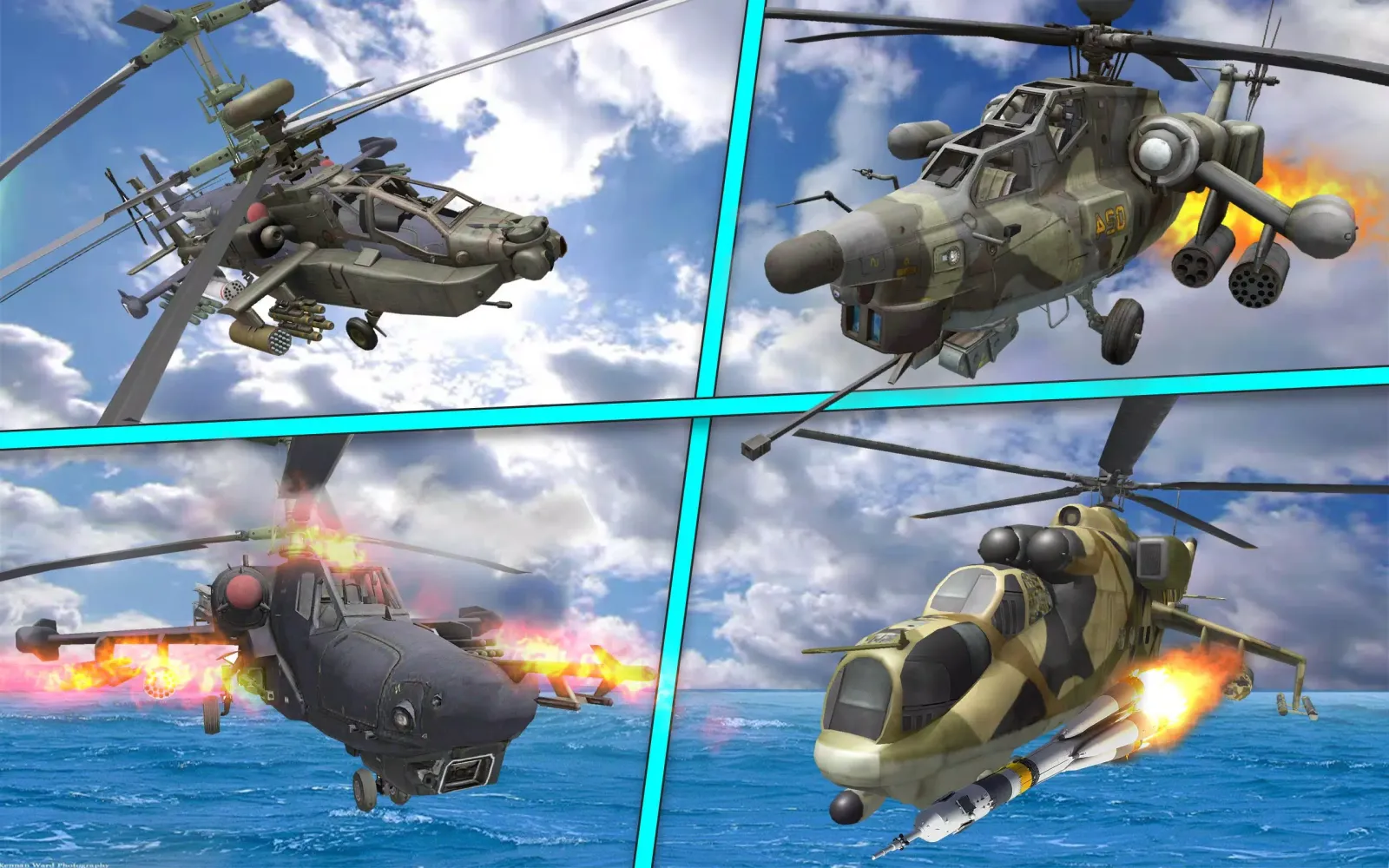 ภาพหน้าจอของ Gunship Helicopter Air Attack