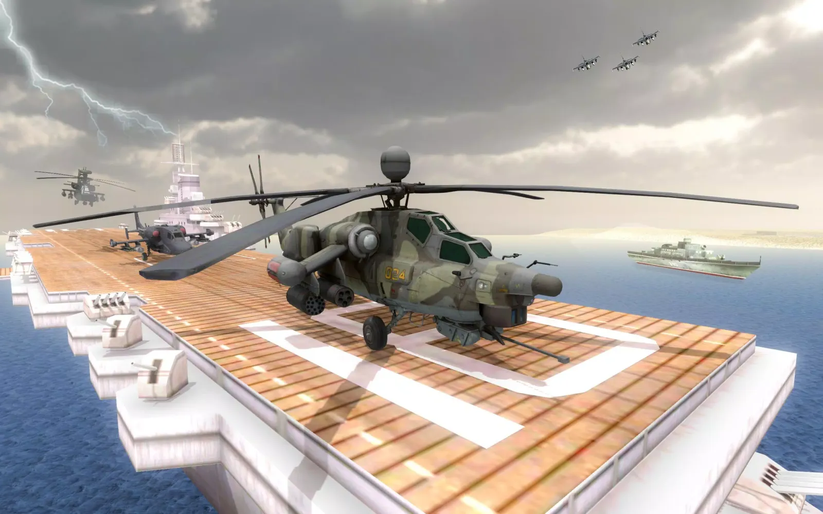 ภาพหน้าจอของ Gunship Helicopter Air Attack