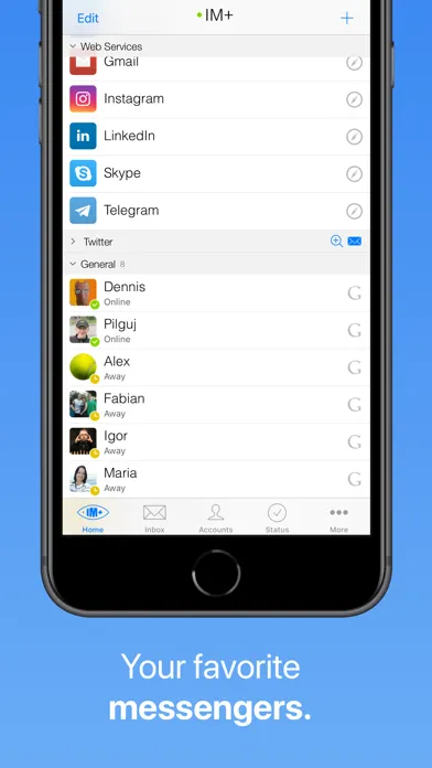 Tangkapan skrin IM+ Pro Social Aggregator