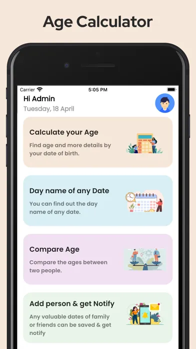 Tangkapan layar Age Calculator - compare