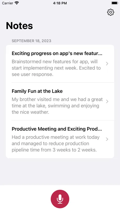 AI Memos: Audio Notes 스크린샷