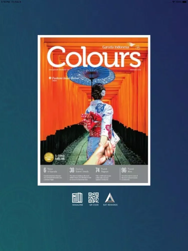 Capturas de tela do Garuda Colours Magazine iPad 