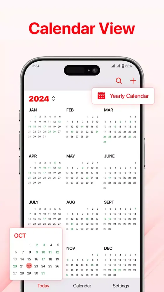 Tangkapan skrin Calendar ios 18 -Calendar 2025