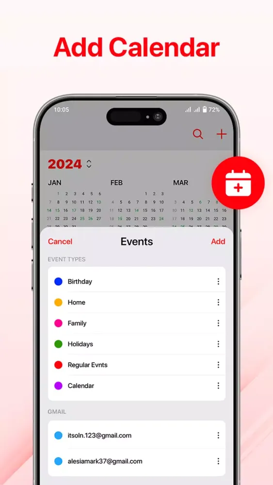 Tangkapan skrin Calendar ios 18 -Calendar 2025