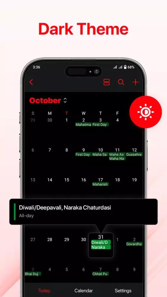 Tangkapan skrin Calendar ios 18 -Calendar 2025