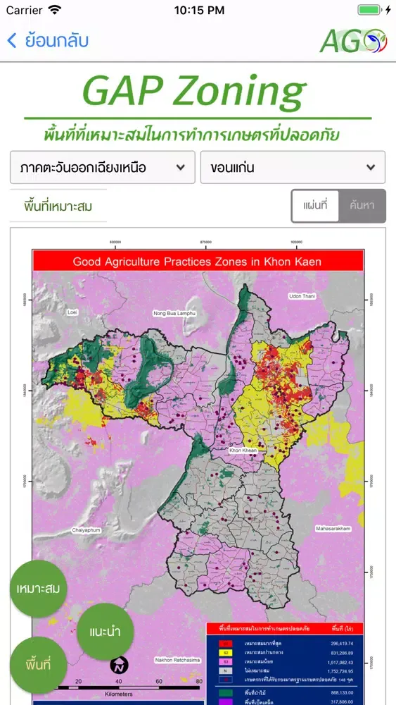 GAP & Organic Zoning Screenshots