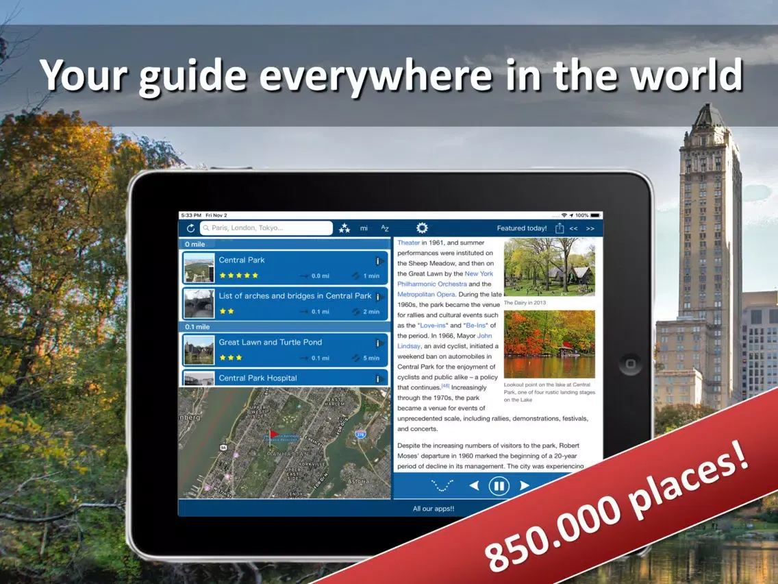 تصاویر World Explorer - Tour guide iPad 