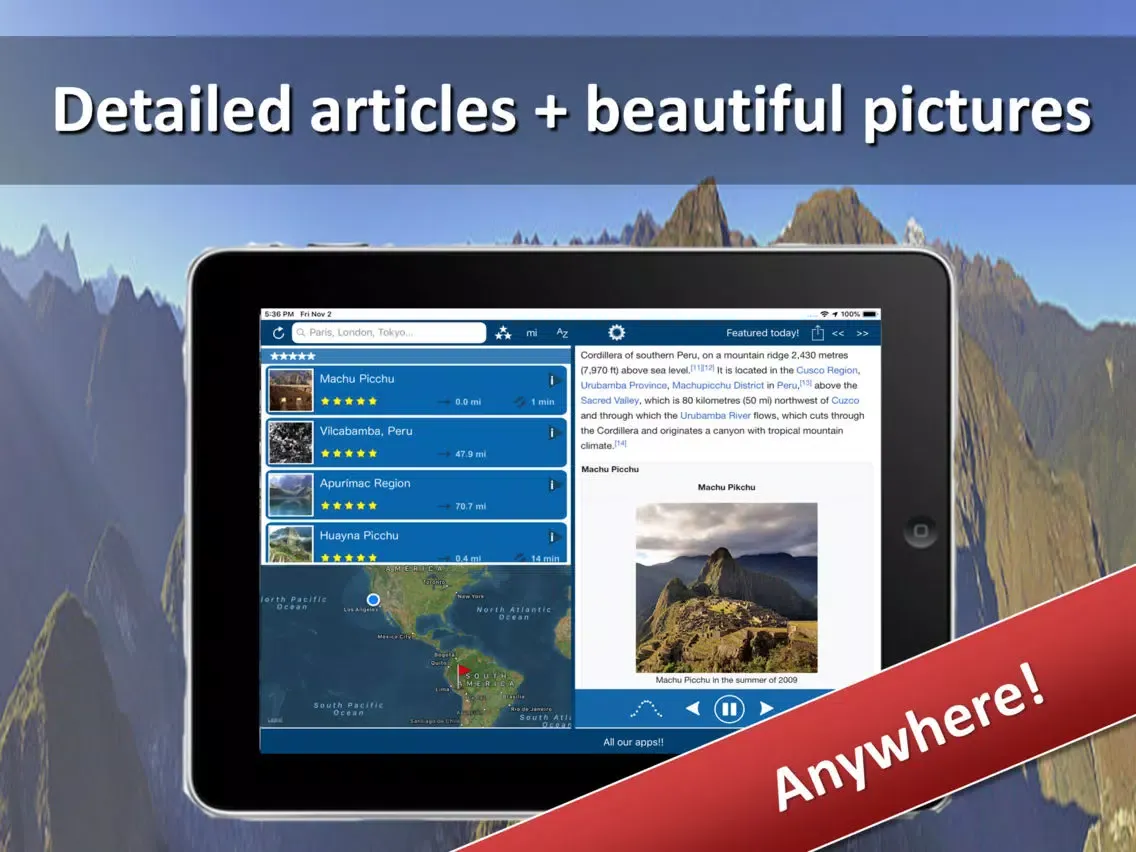 تصاویر World Explorer - Tour guide iPad 