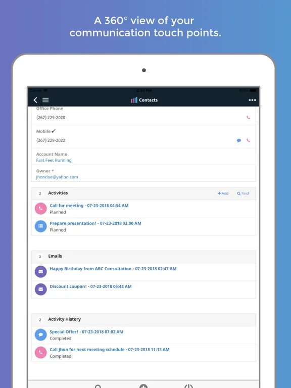 Amped CRM and Sales Insights iPad  স্ক্রিনশট