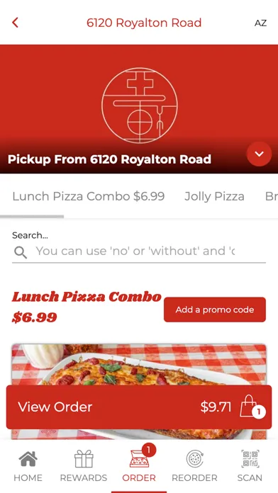 Capturas de tela do Jolly's Pizza