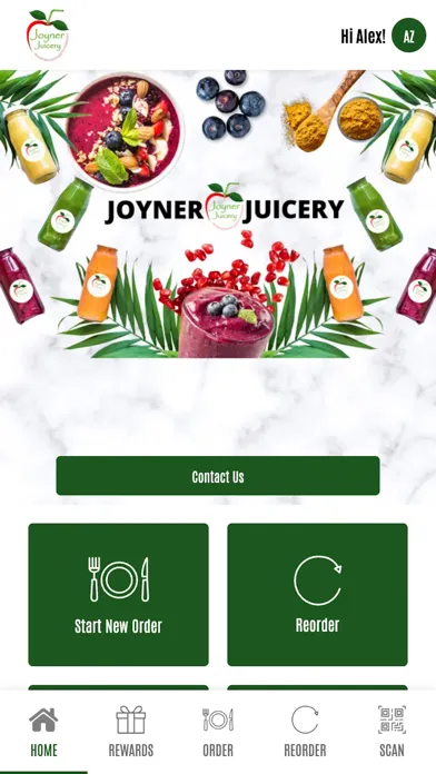 Tangkapan layar Joyner Juicery