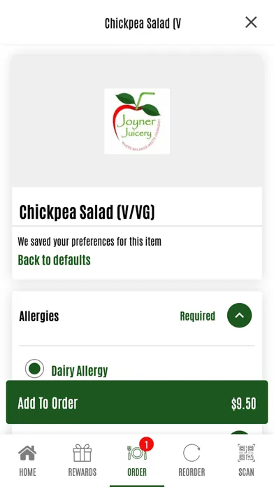 Tangkapan layar Joyner Juicery