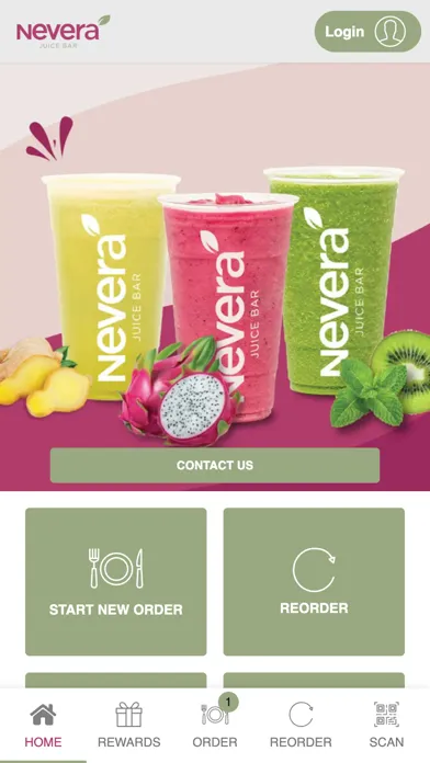 Tangkapan skrin Nevera Juice Bar Online