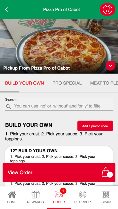Zrzuty ekranu Pizza Pro of Cabot