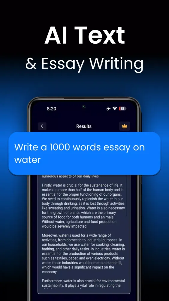 Plus AI Essay Writing Screenshots