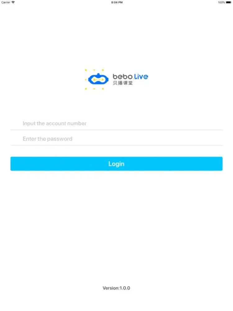 Tangkapan layar BeboLive iPad 