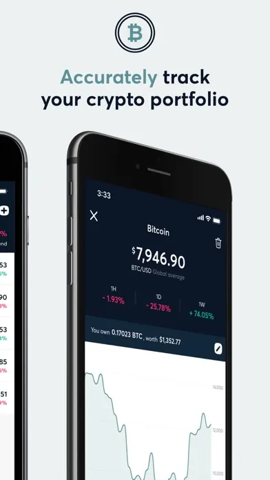 BlockHero Crypto Portfolio Screenshots