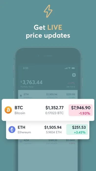 BlockHero Crypto Portfolio Screenshots