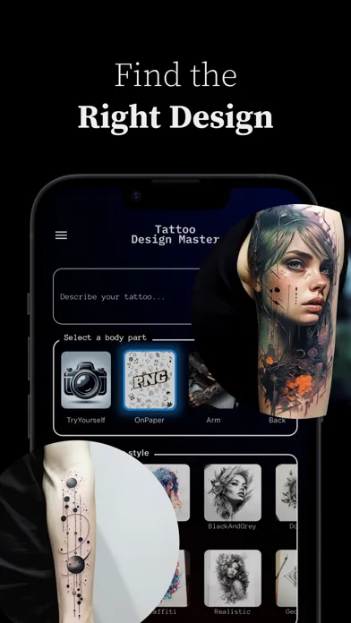 AI Tattoo Design Generator سکرین شاٹس