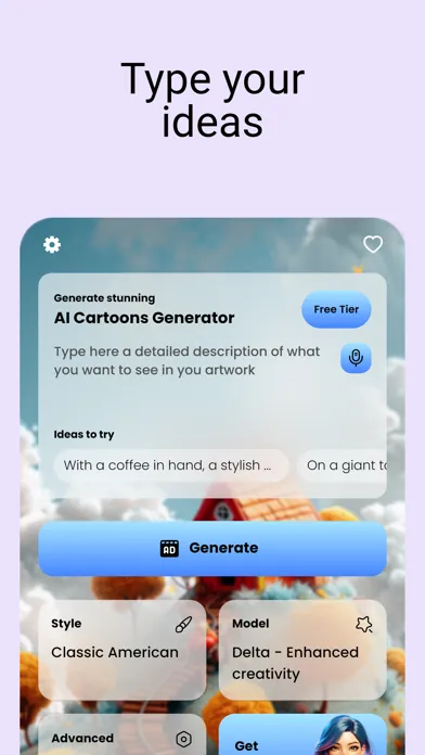 AI Cartoon Photo Generator App 스크린샷
