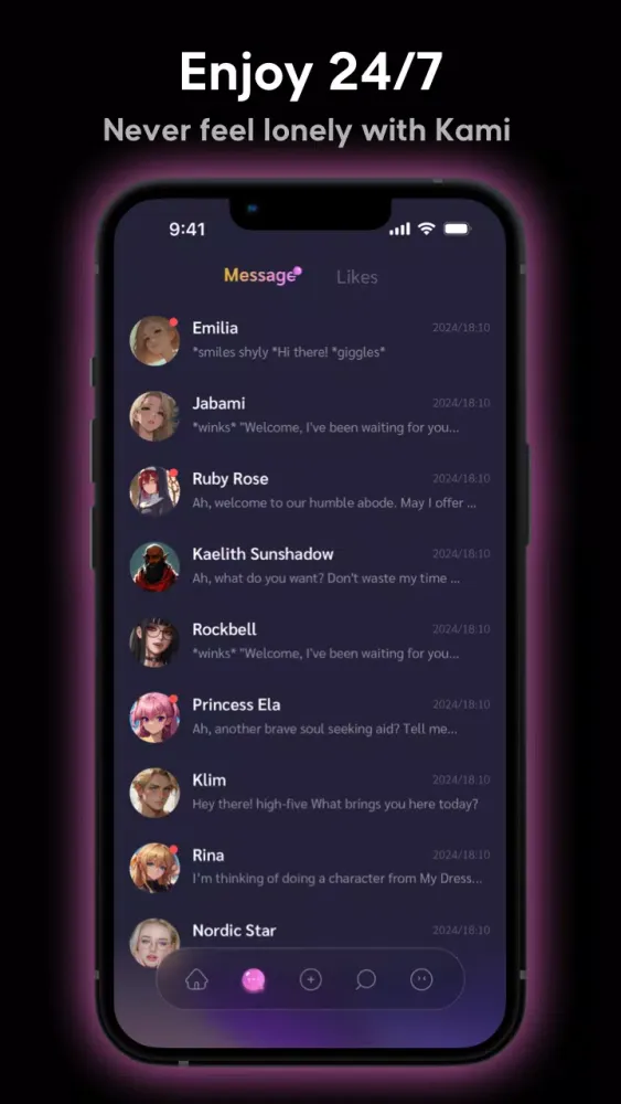 ภาพหน้าจอของ Kami-Fantasy AI Roleplay Mate