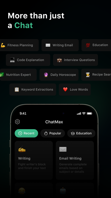 ChatMax: Ask AI Search Chatbot Screenshots