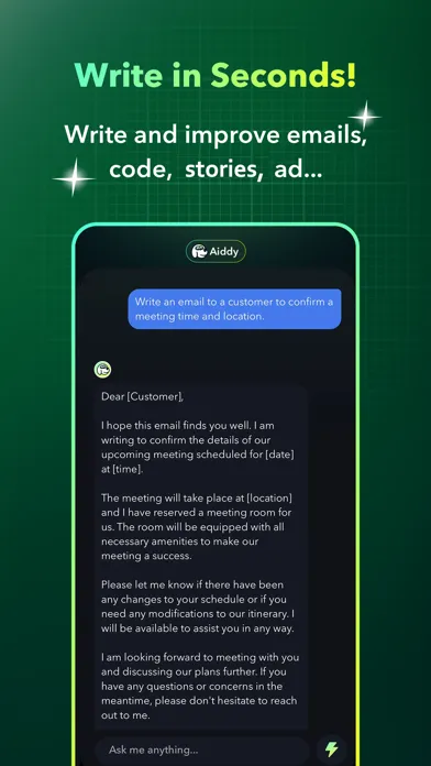 Ảnh chụp màn hình của Aiddy: AI Assistant & Chat Bot