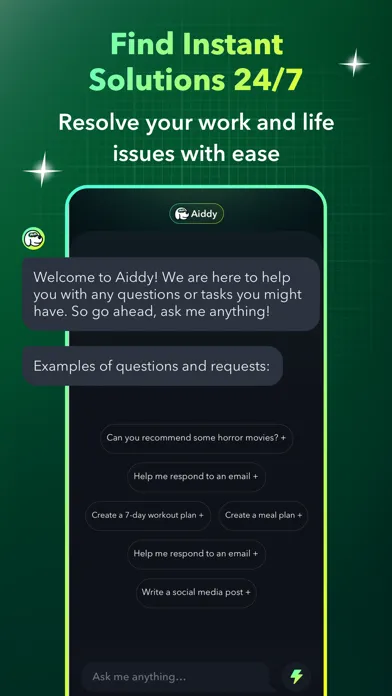 Ảnh chụp màn hình của Aiddy: AI Assistant & Chat Bot