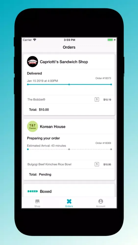 Capturas de pantalla de AutoX Food Delivery