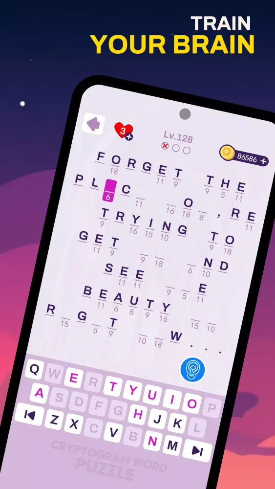 Cryptogram Word - Puzzles Game 스크린샷