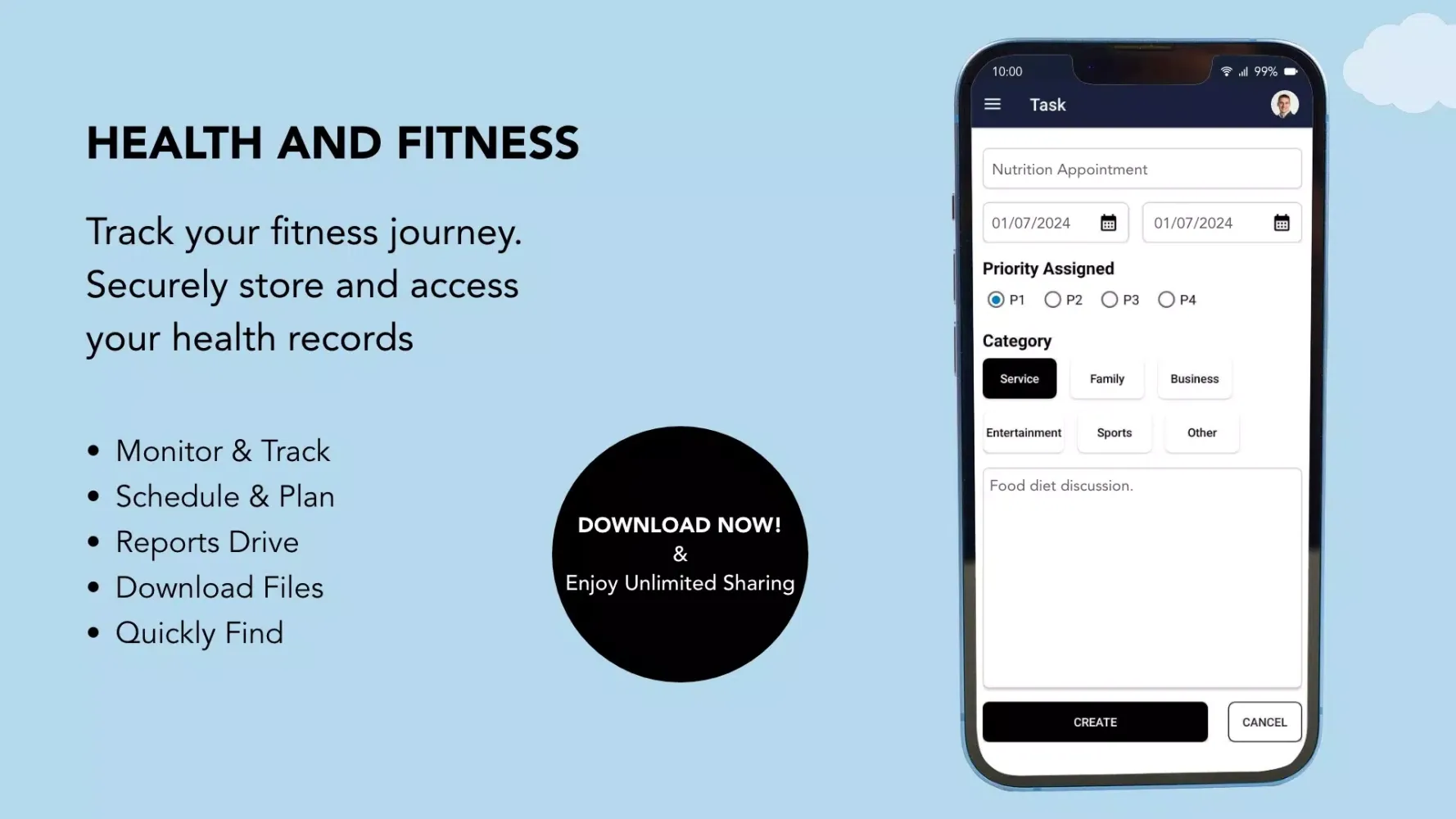 Screenshot di eShare.ai: File Cloud Storage