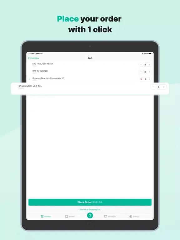 Ảnh chụp màn hình của Foody: order management iPad 