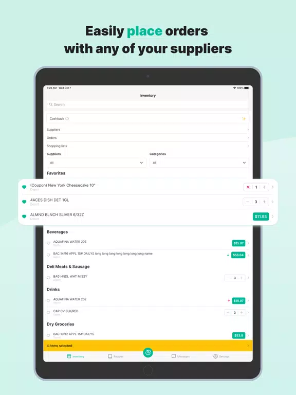 Foody: order management iPad 应用截图