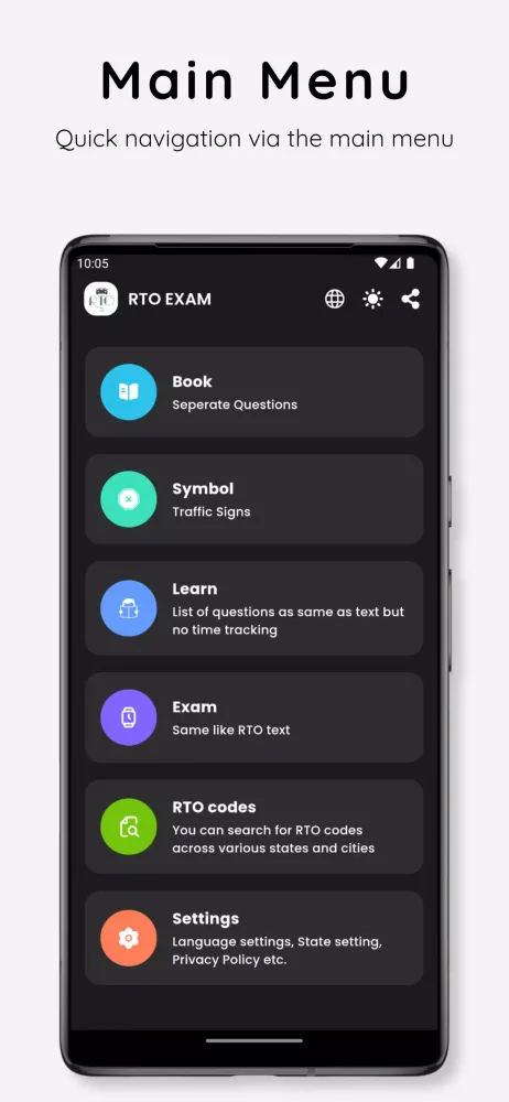 RTO Exam 2024 Screenshots