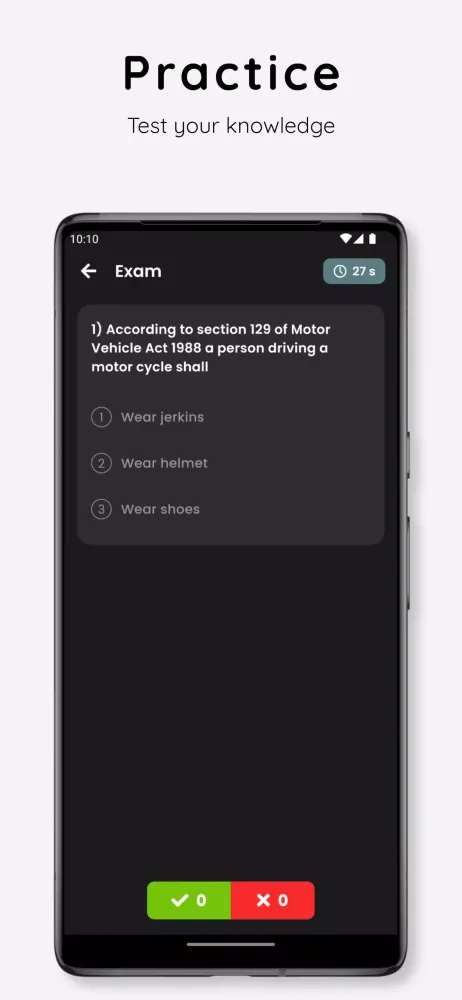 RTO Exam 2024 Screenshots