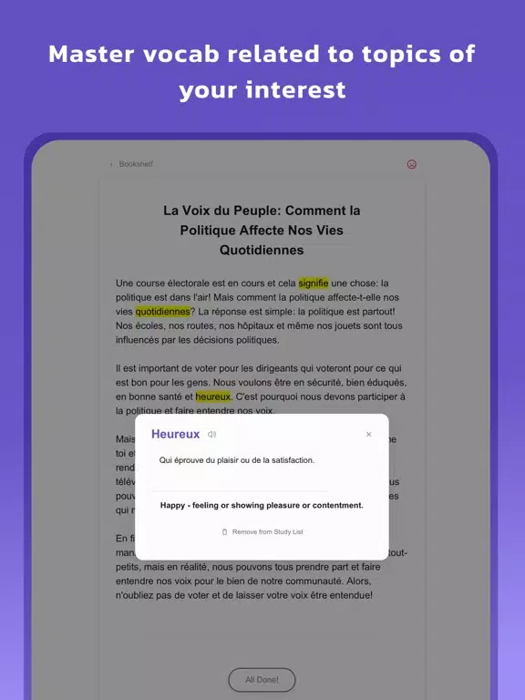 Zaban Language Learning iPad 应用截图