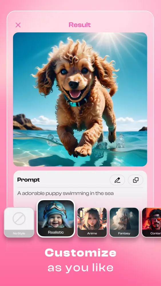 Artist AI Art Photo Generator Screenshots