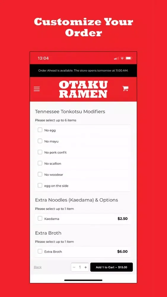 Ảnh chụp màn hình của Otaku Ramen
