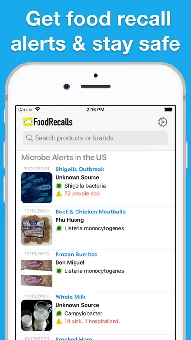 Скриншоты Food Recalls & Alerts