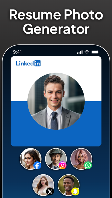 Tangkapan layar AI Headshot Generator ·