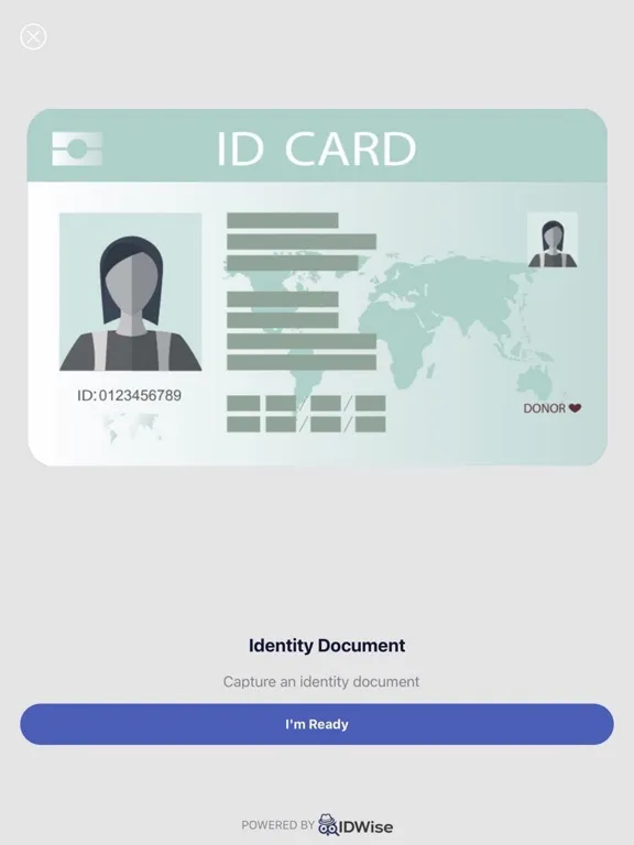 ภาพหน้าจอของ IDWise Verify iPad 