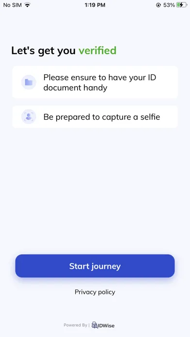 ภาพหน้าจอของ IDWise Verify