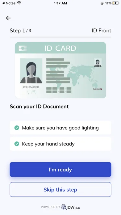 ภาพหน้าจอของ IDWise Verify